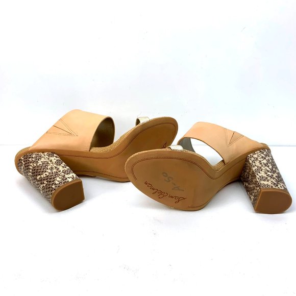 New Sam Edelman Yoselin Heels Sandals Tan/Beguie - Picture 9 of 16